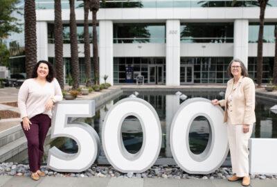 Kim and Amanda in front of Divorce Preparation Services location at 500 N State College Blvd Suite 1100, Orange, CA 92868
